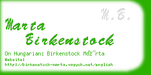 marta birkenstock business card